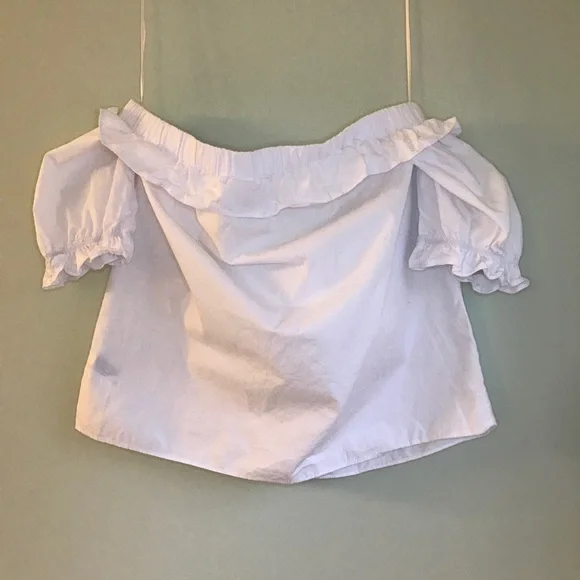 Vineyard Vines White Off the Shoulder Top - Picture 8 of 8